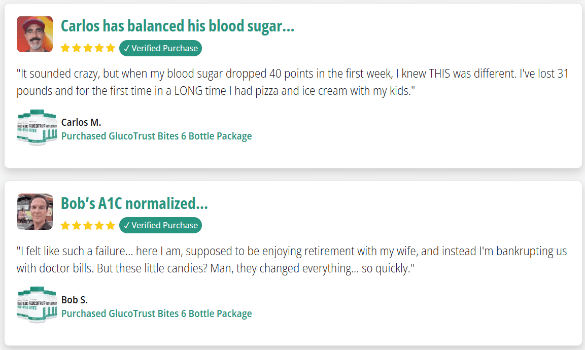 glucotrust bites customer reviews